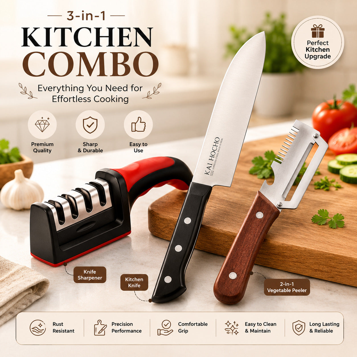 3-in-1 Onion Slicer and Peeler ( BUY 1 GET 1 )