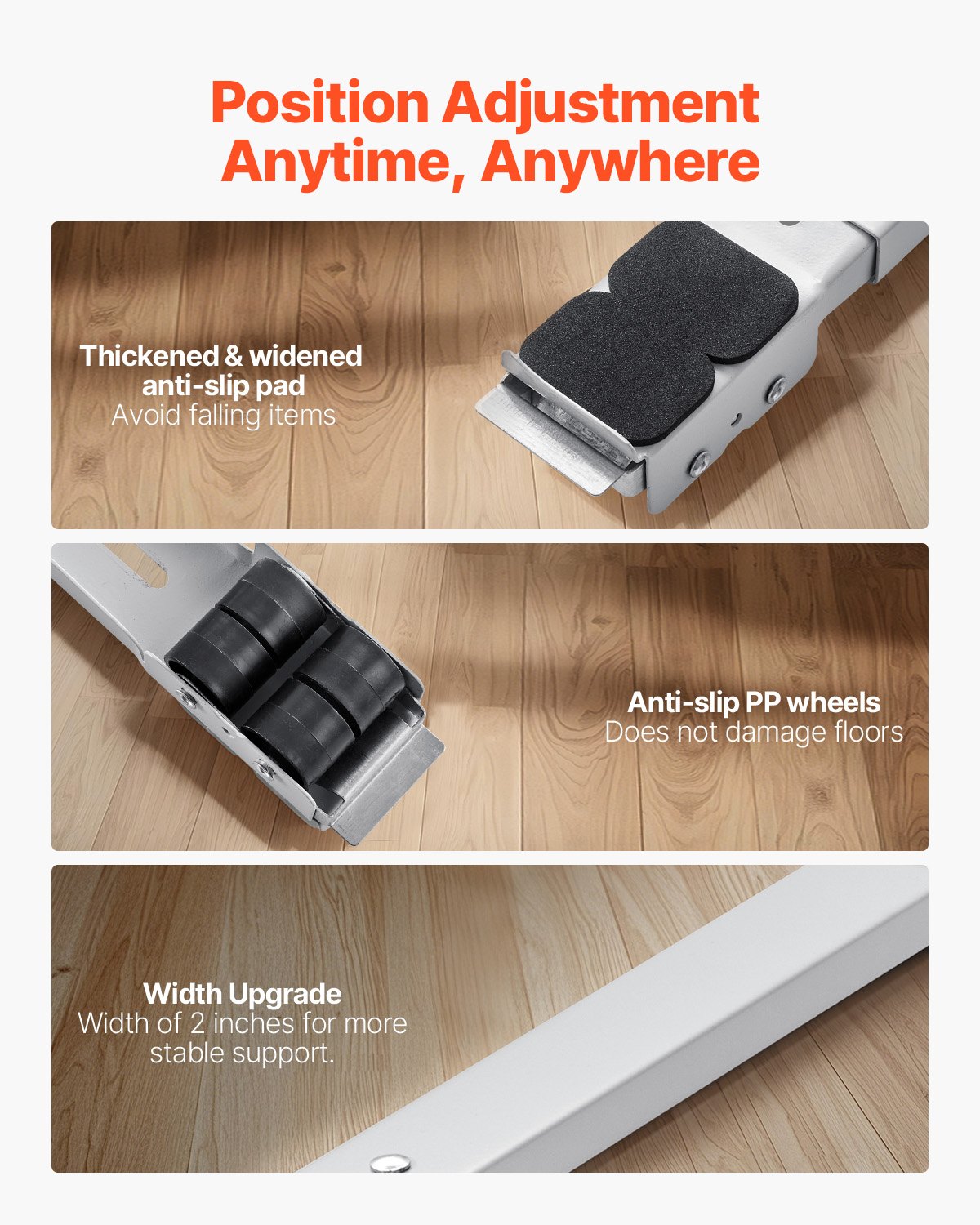 Heavy-Duty Device Mover – Adjustable, Floor-Friendly, Single-Person Use