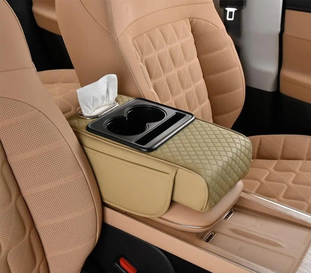 šMultifunctional PU Leather Car Armrest Box Mat
