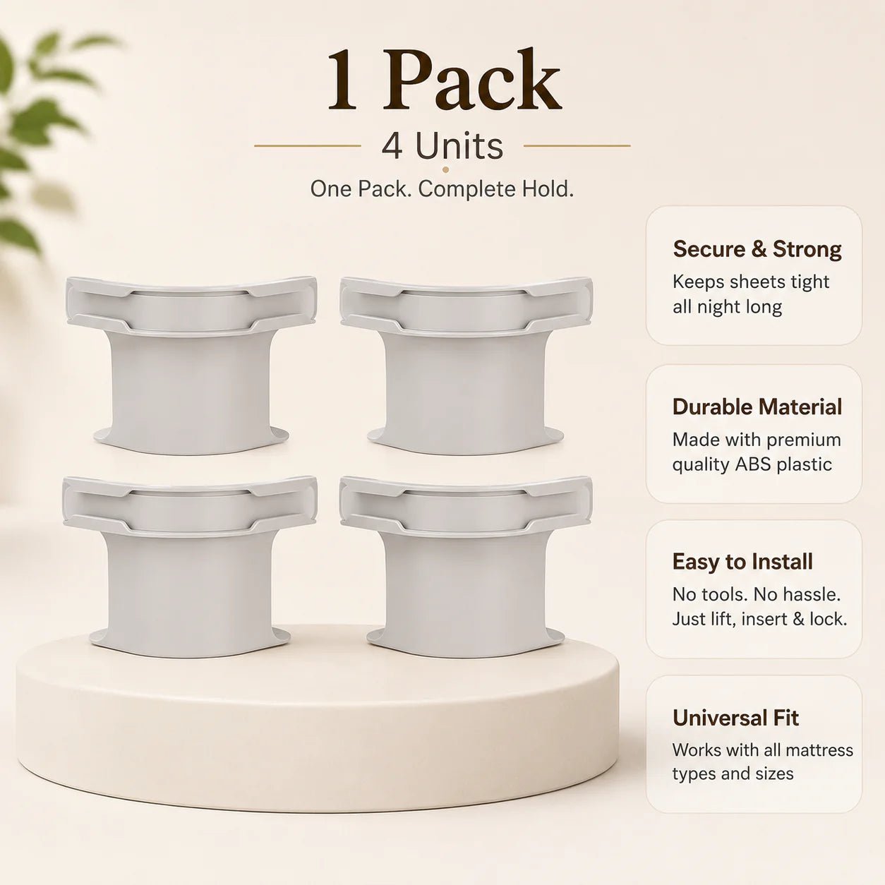Smart Bed Sheet Holder Straps - Adjustable Corner Clips