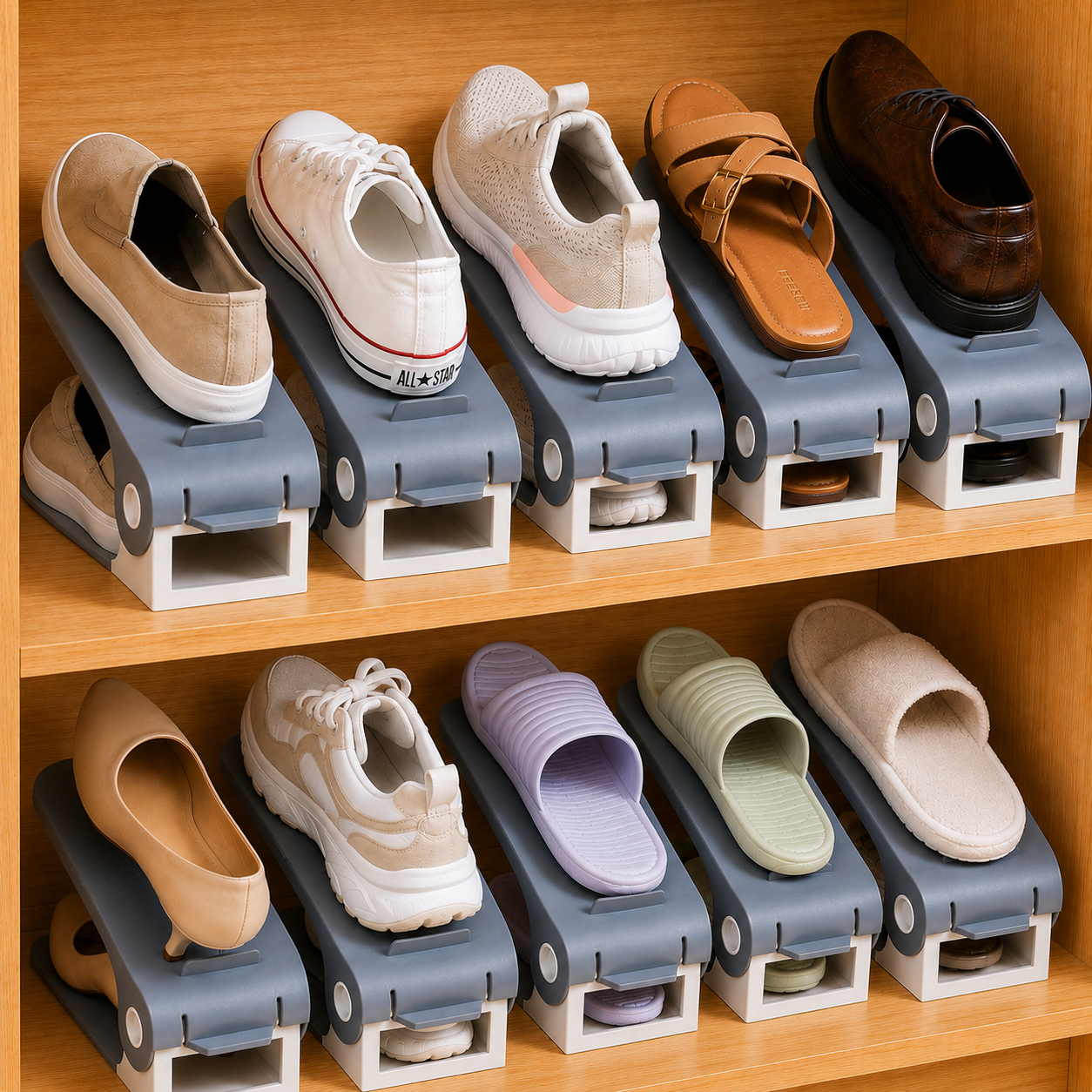 Adjustable Shoe Organize  (Pack of 4)