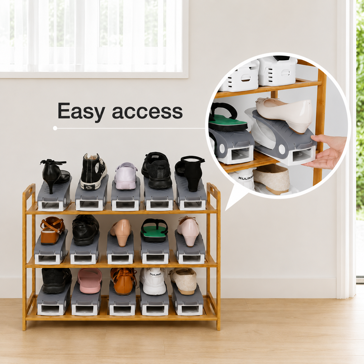Adjustable Shoe Organize  (Pack of 4)