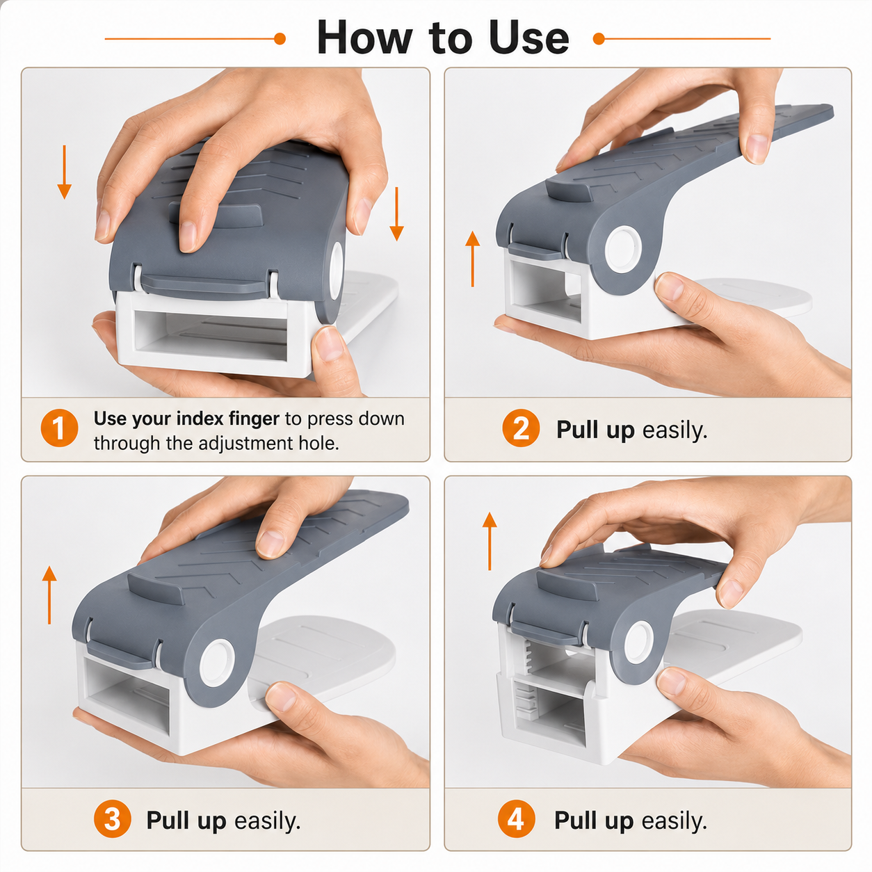 Adjustable Shoe Organize  (Pack of 4)