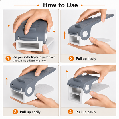 Adjustable Shoe Organize  (Pack of 4)
