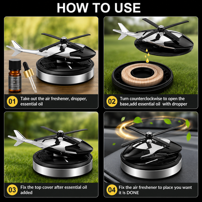 Solar-Helicopter Car Air Freshener