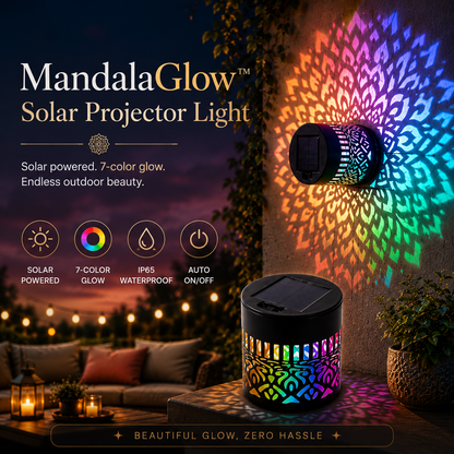🔥Solar-Powered Mandala Projector Light🎁🏠