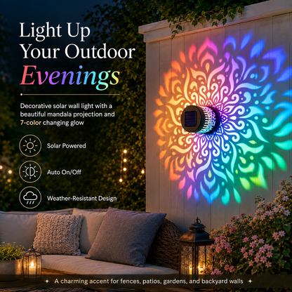 🔥Solar-Powered Mandala Projector Light🎁🏠