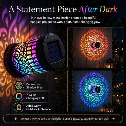 🔥Solar-Powered Mandala Projector Light🎁🏠