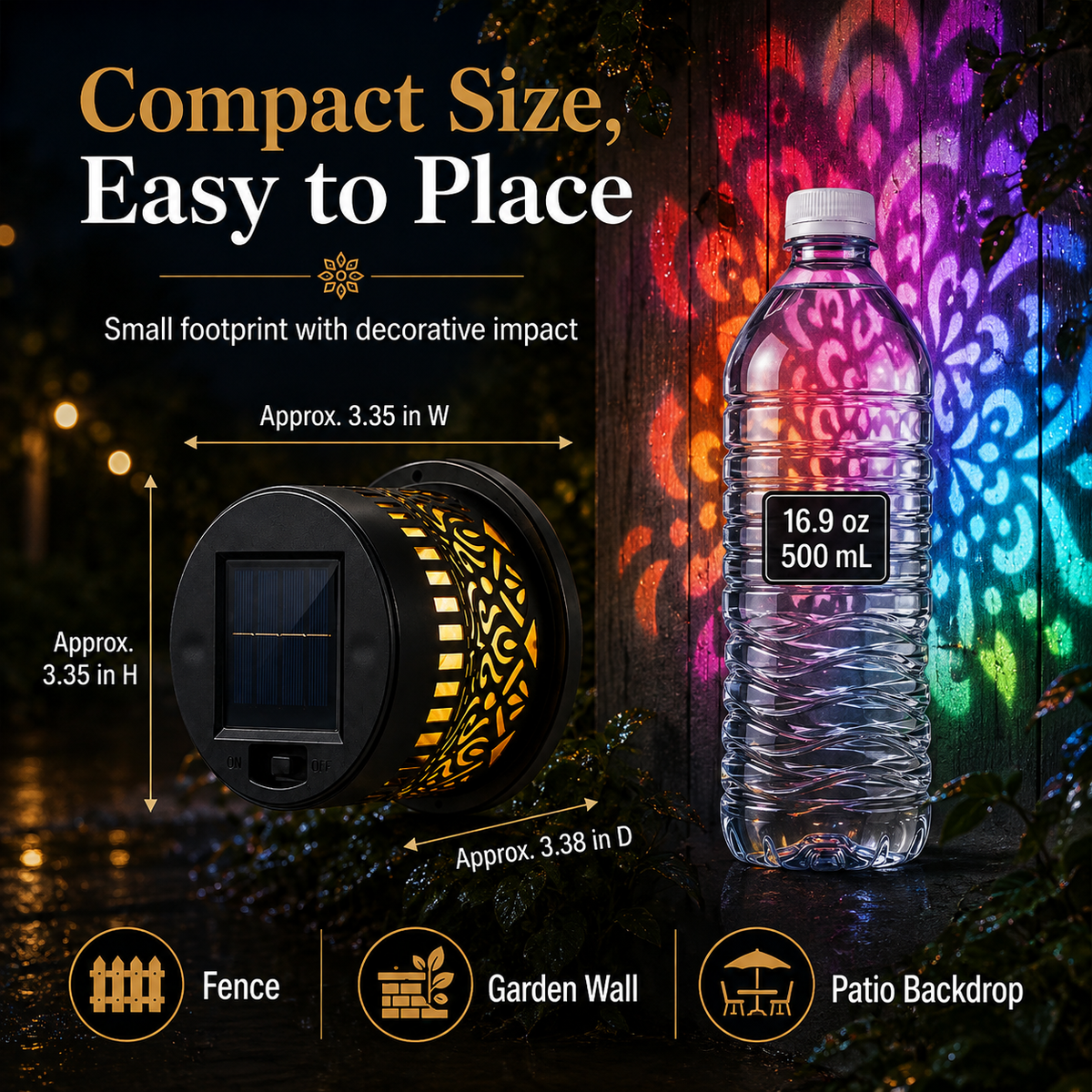 🔥Solar-Powered Mandala Projector Light🎁🏠