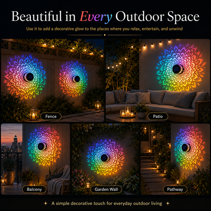 🔥Solar-Powered Mandala Projector Light🎁🏠