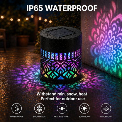 🔥Solar-Powered Mandala Projector Light🎁🏠