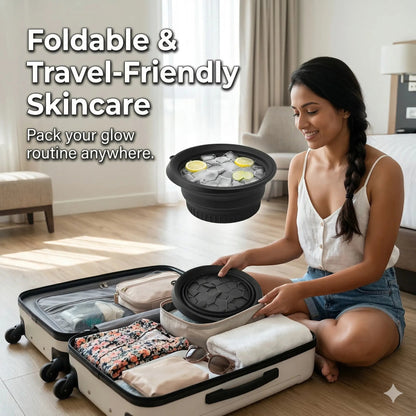Ice Facial Bowl | Built-In Tray | Smooth, Firm & Glow
