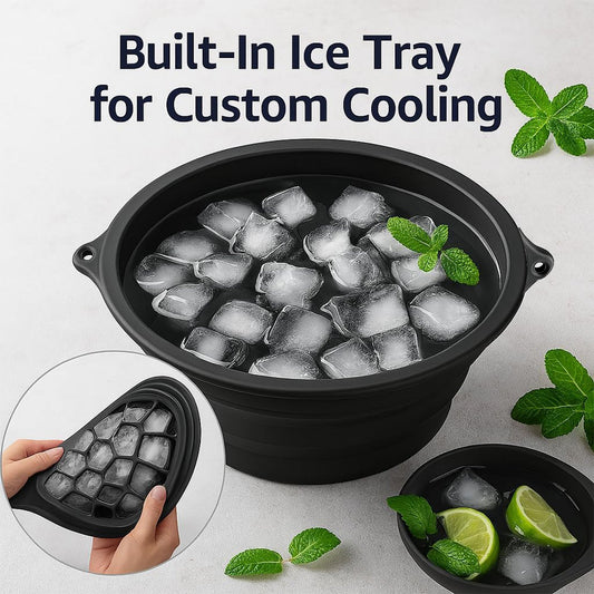 Ice Facial Bowl | Built-In Tray | Smooth, Firm & Glow