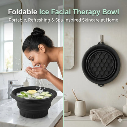 Ice Facial Bowl | Built-In Tray | Smooth, Firm & Glow